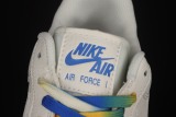 Nike Air Force 1 '07 Low White Blue Yellow Shoes GS6638-150