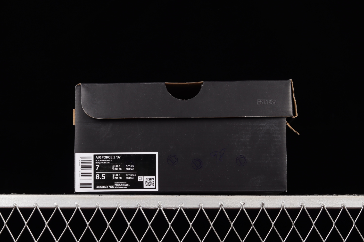Nike Air Force 1 Black/Grey-White For Sale GD5060-755