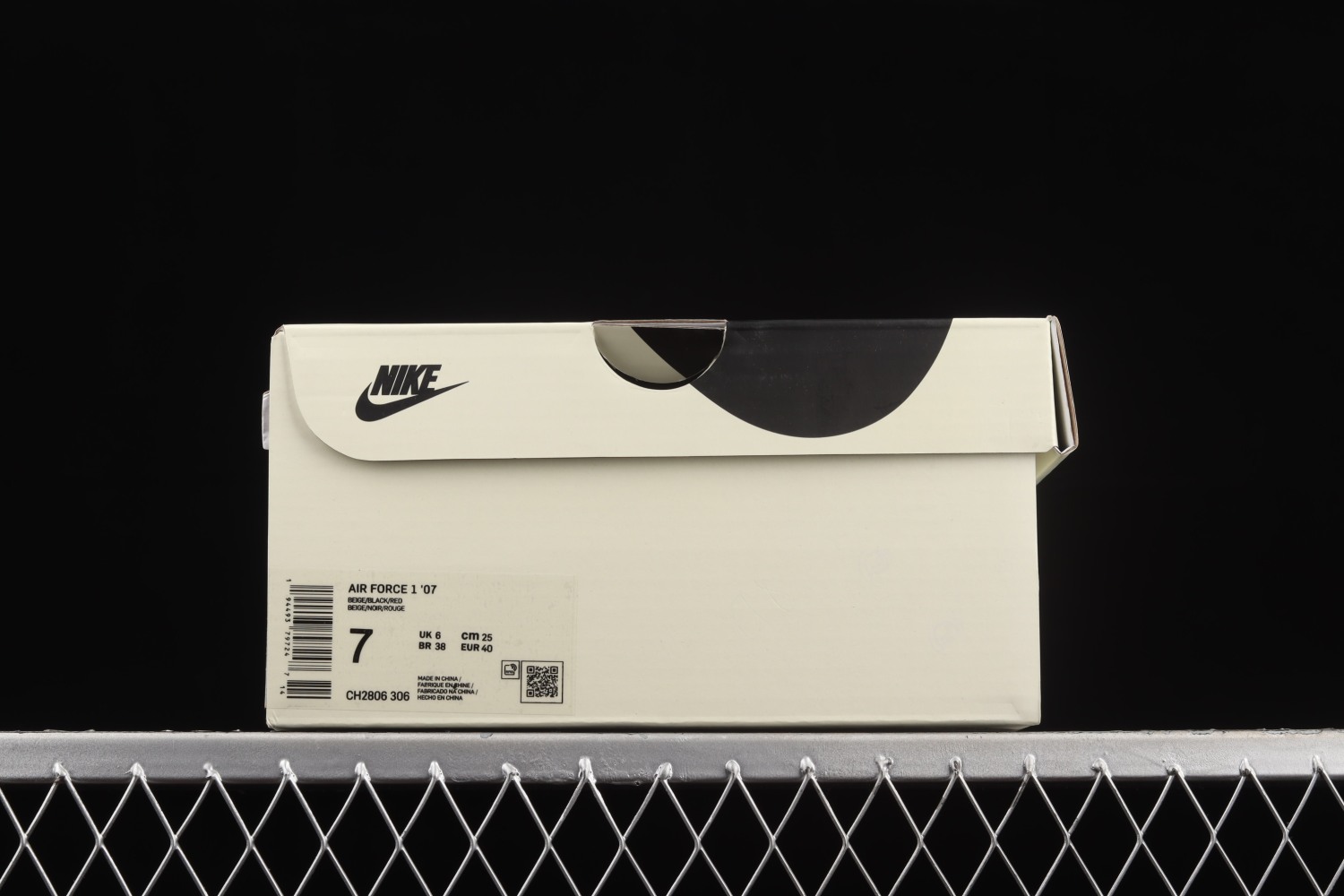 Nike Air Force 1 07 Low White Black Red Shoes CH2806-306