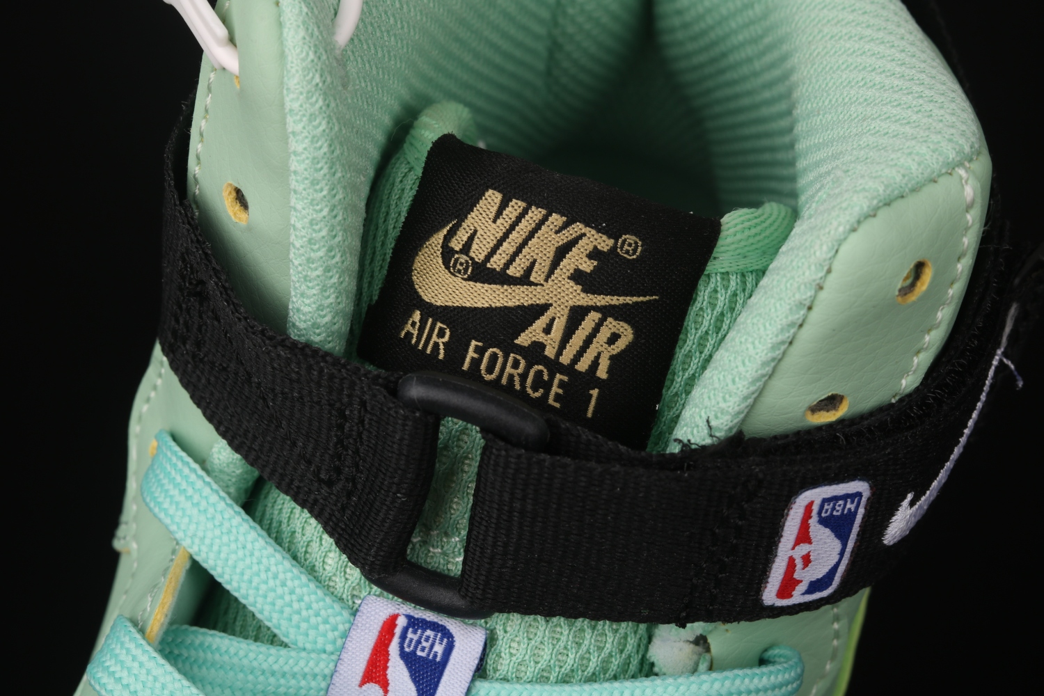 NBA x Nike Force 1 High Green Gum White Metallic Gold CT2306-300