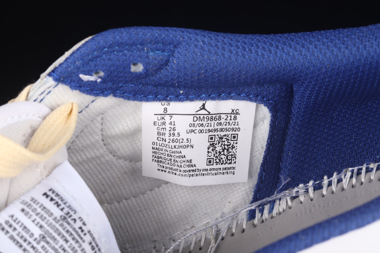Fragment Design x Travis Scott x Air Jordan 1 Retro Low White Royal Blue DM9868-218