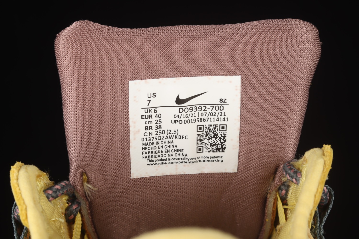 Travis scott x Nike air max 1  wheatlemon ⁠⁠ DO9392-700