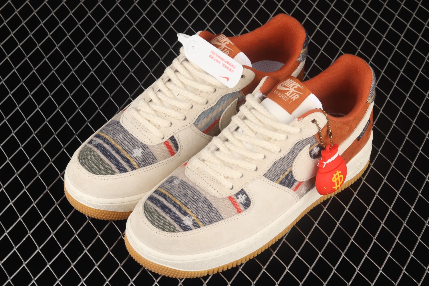 Nike Air Force 1 07 ESS Low OATS Retro Brown Red CW2288-688