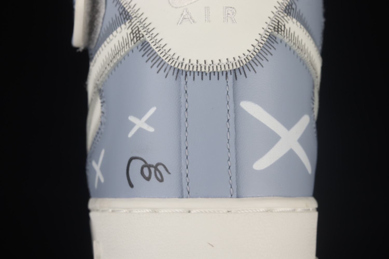 Kaws x Nike Air Force 1 Mid Grey White Blue Sneaker CW2308-211