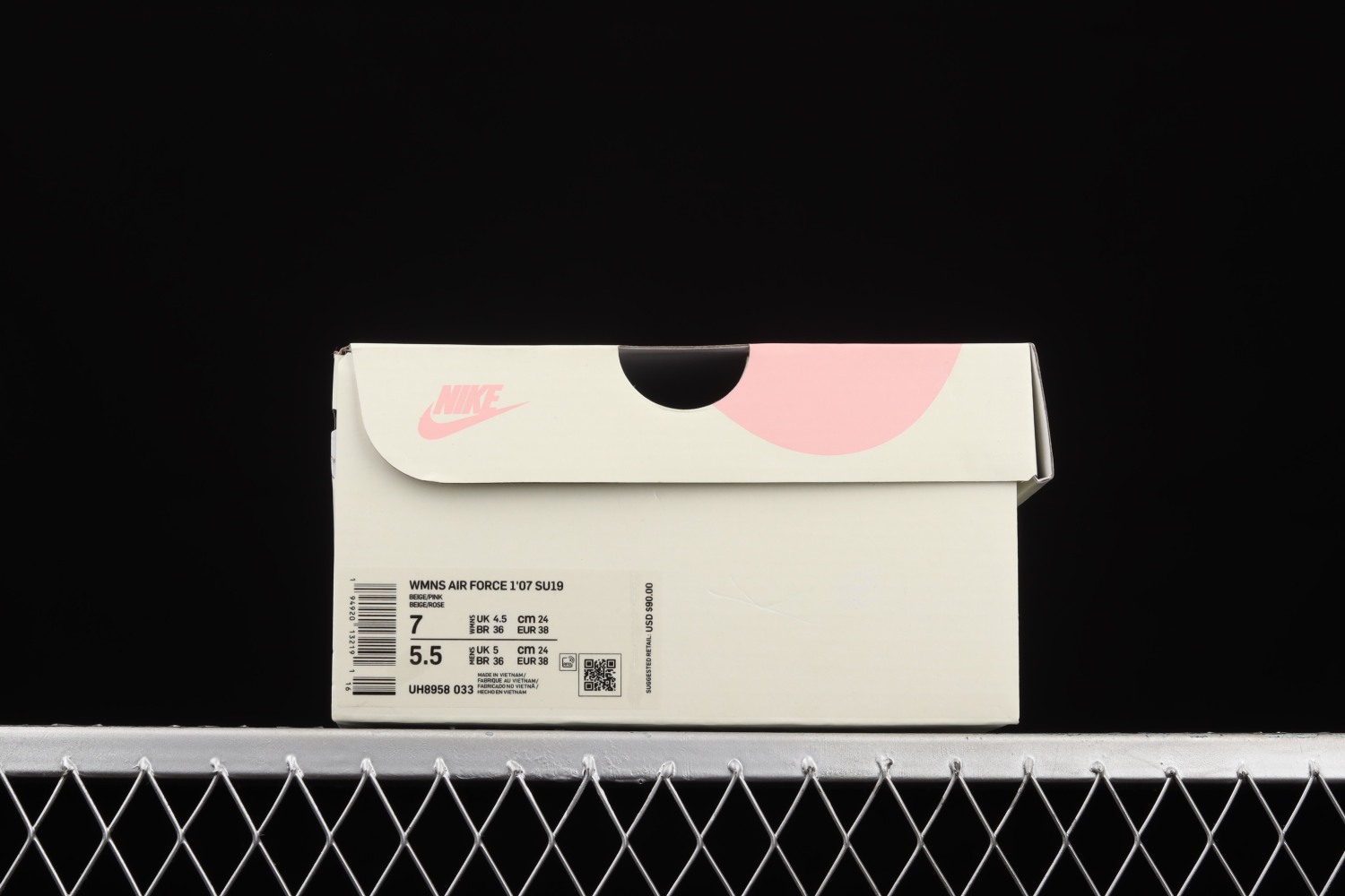 Wmns Nike Air Force 1 07 SU19 White Pink Shoes UH8958-033