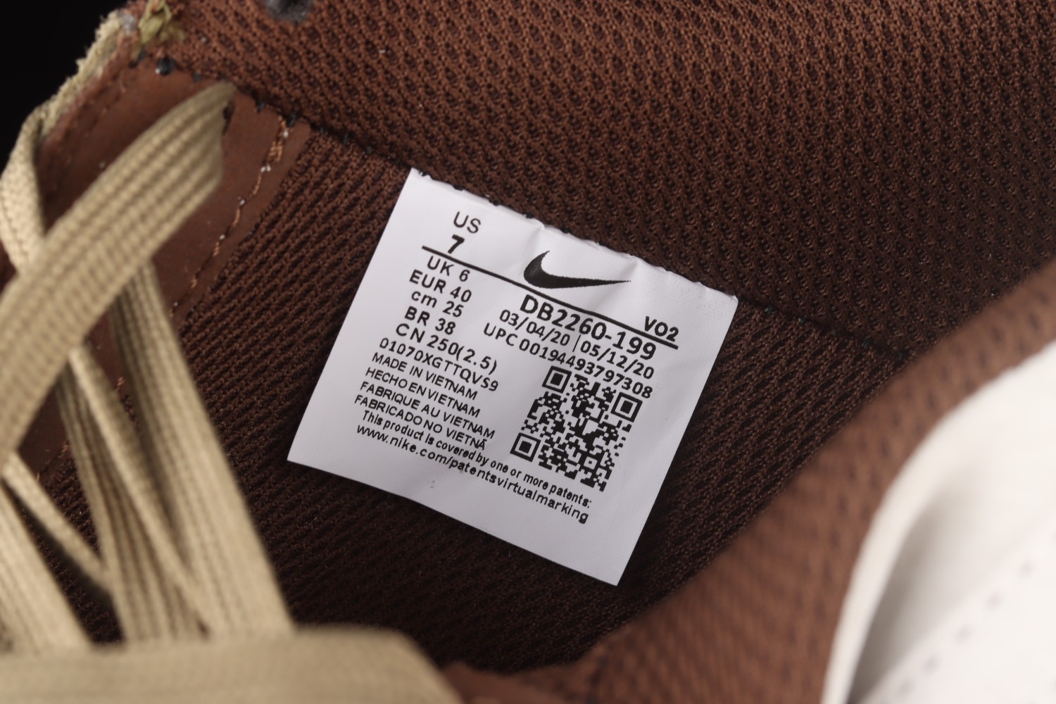 Nike Air Force 1 07 Low Suede Chocolate White Shoes DB2260-199