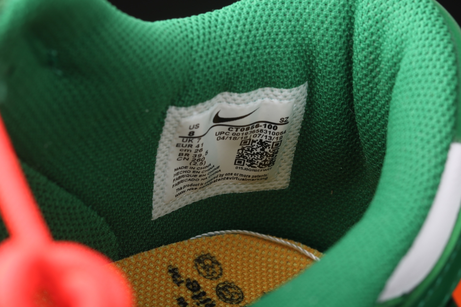 Nike Dunk Low Off-White Pine Green  CT0856-100