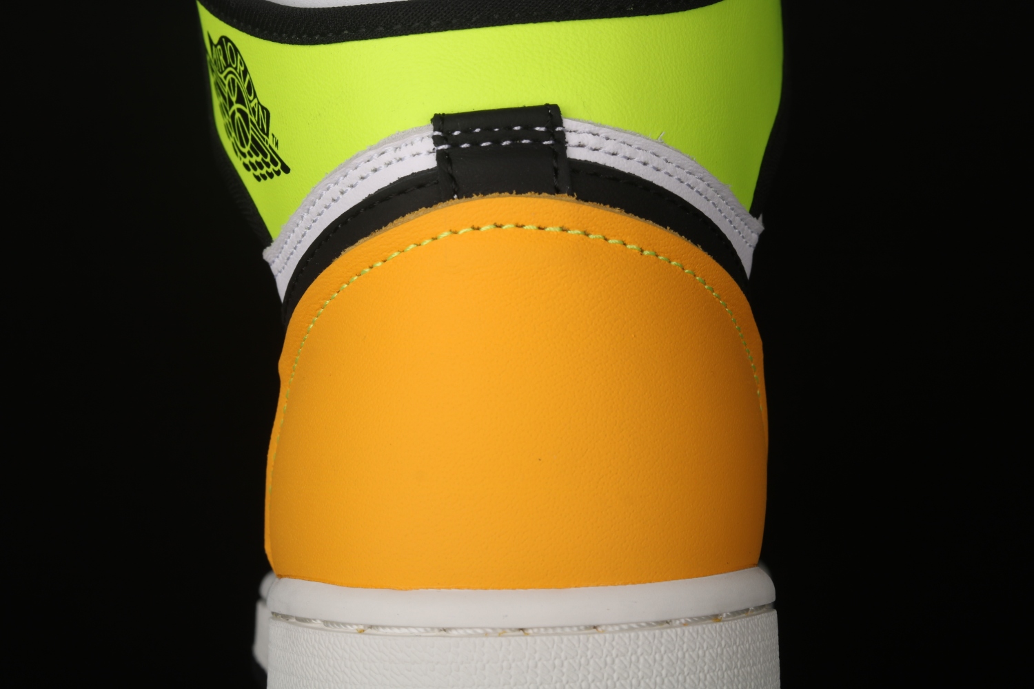 Jordan 1 Retro High White Black Volt University Gold 555088-118