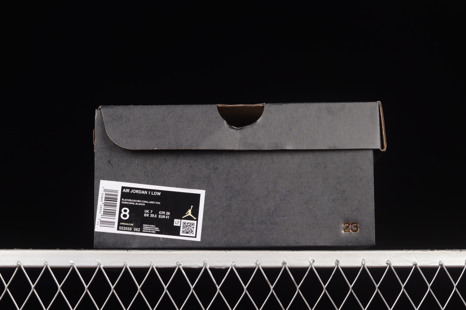 Jordan 1 Low Black Grey Pink 553558-062