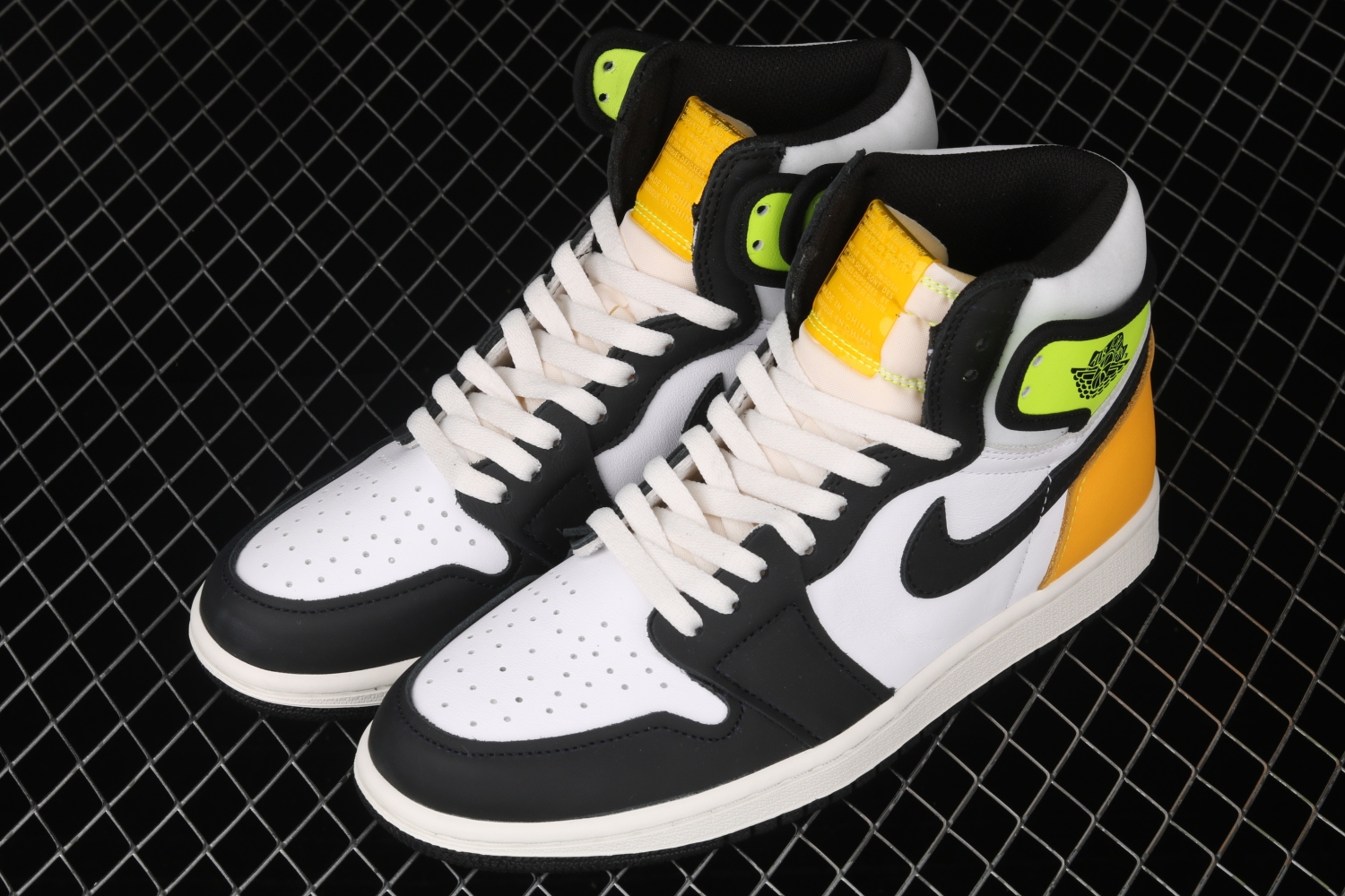 Jordan 1 Retro High White Black Volt University Gold 555088-118