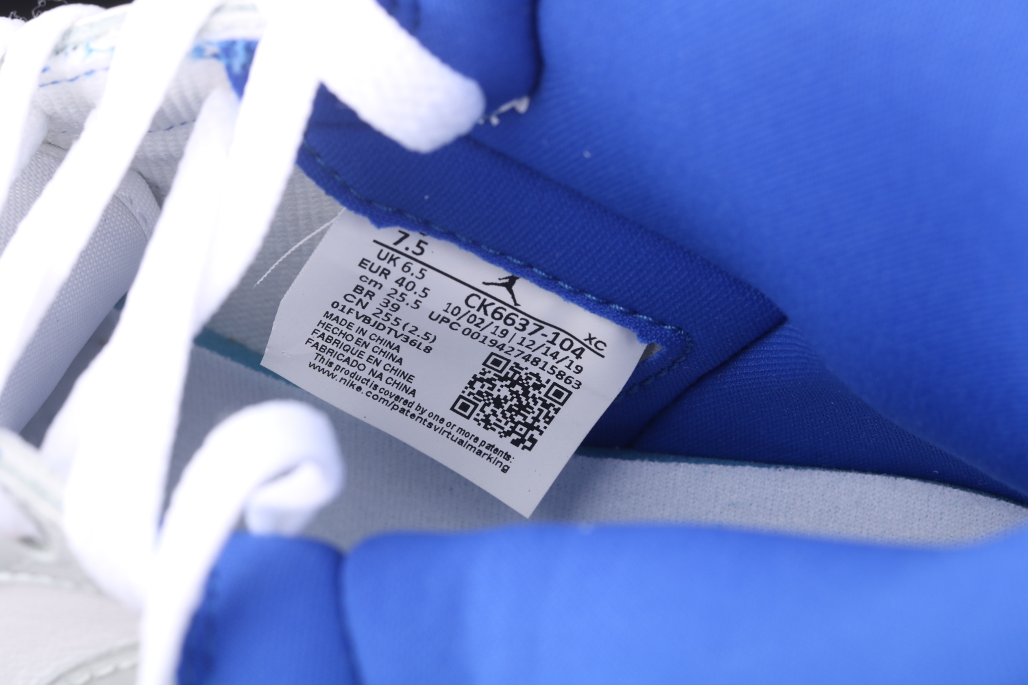 Jordan 1 Retro High Zoom White Racer Blue CK6637-104