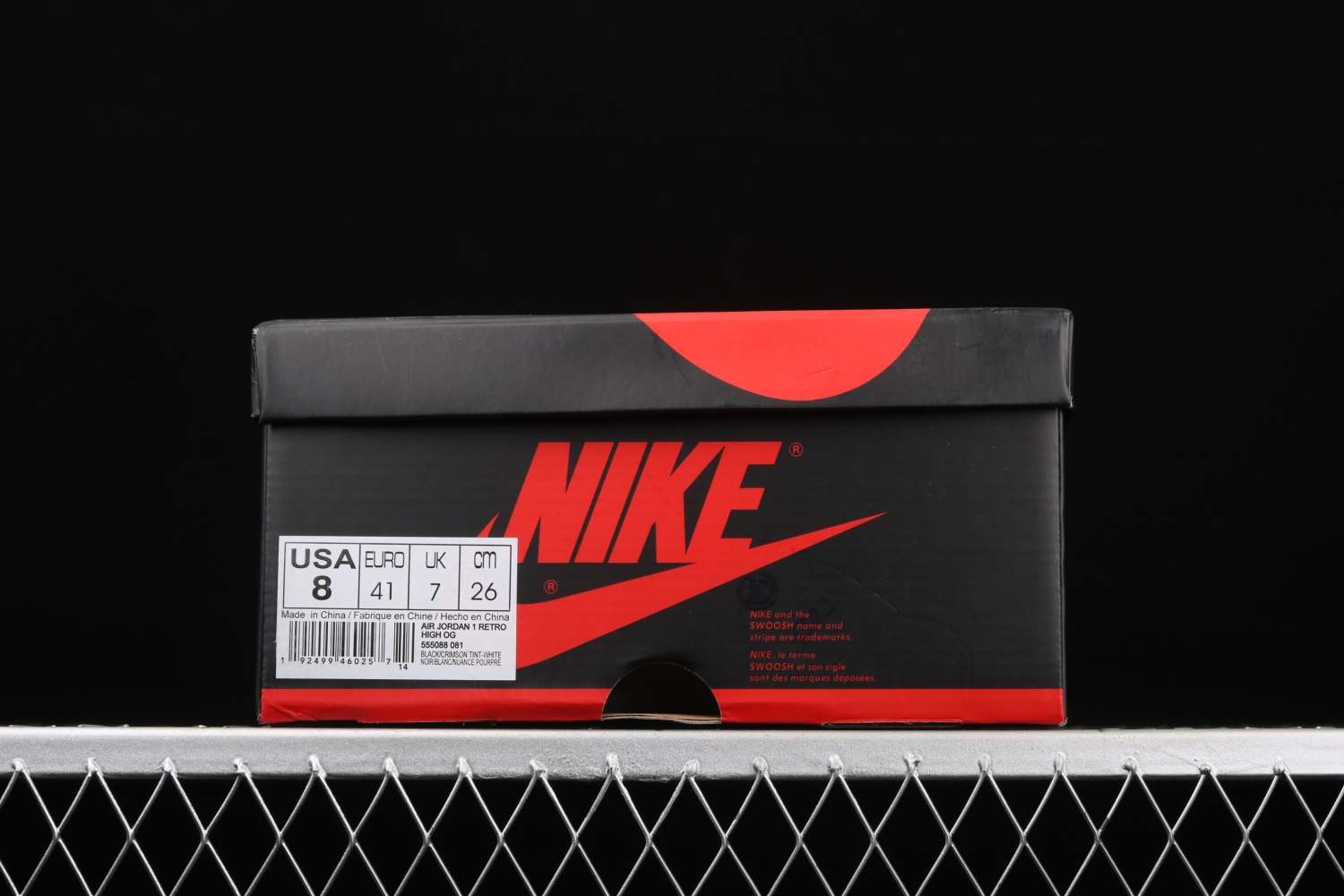 Jordan 1 Retro High Black Crimson Tint 555088-081