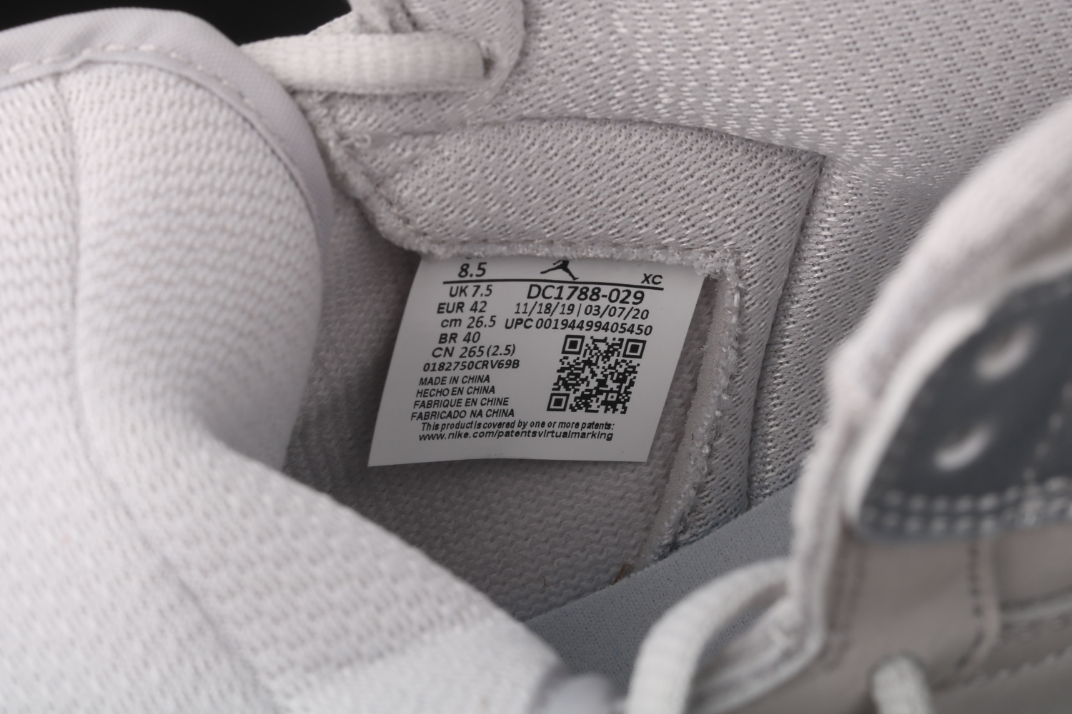 Jordan 1 Retro High CO Japan Neutral Grey (2020) DC1788-029