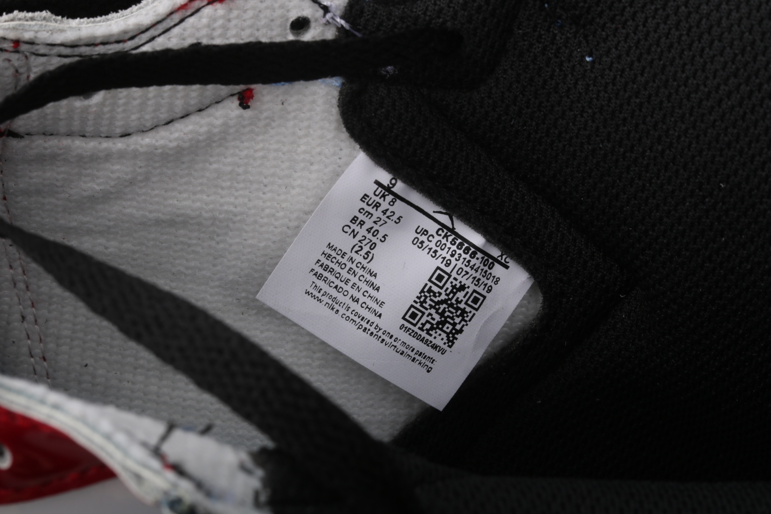 Jordan 1 Retro High Fearless UNC Chicago CK5666-100