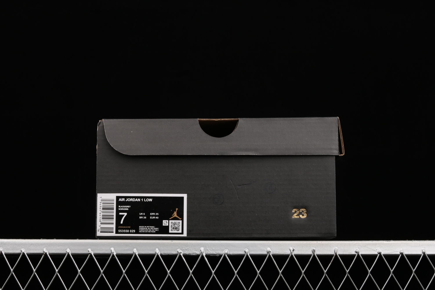 Jordan 1 Low Black White Wolf Grey Infrared 23 553558-029