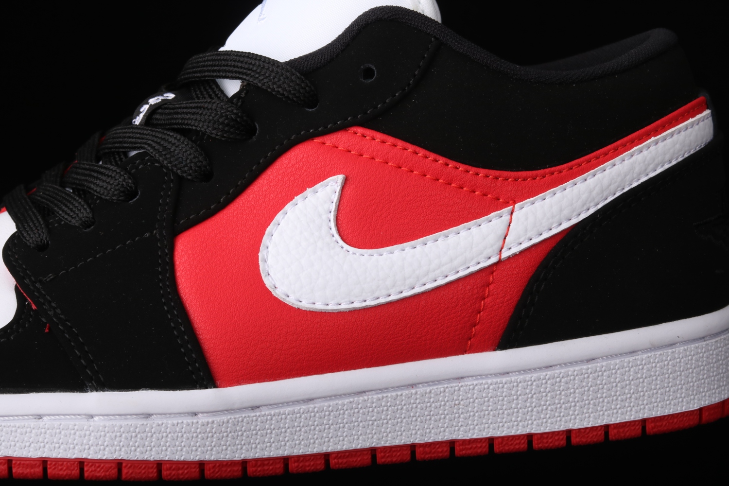 Jordan 1 Low Black White Gym Red (W) DC0774-016