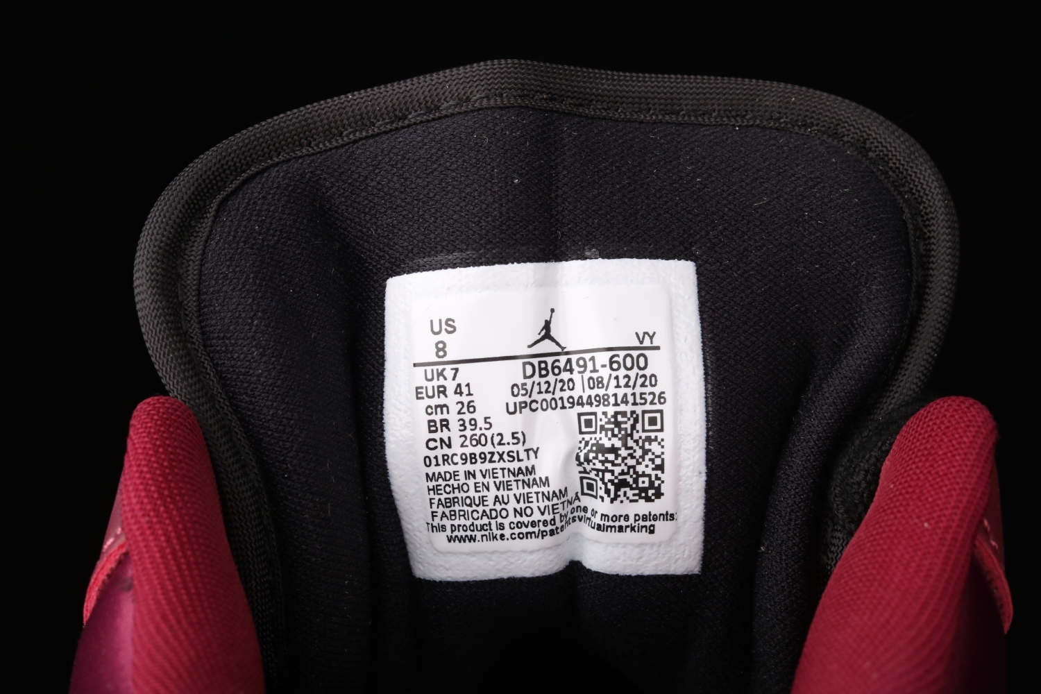 Jordan 1 Low Dark Beetroot Black (W) DB6491-600