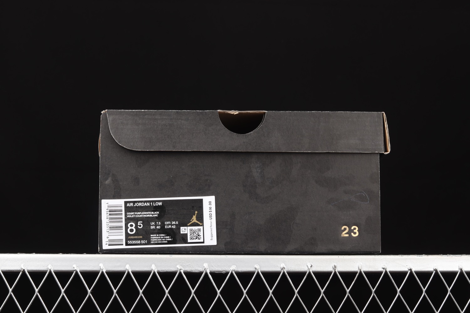 Jordan 1 Low Court Purple Black 553558-501