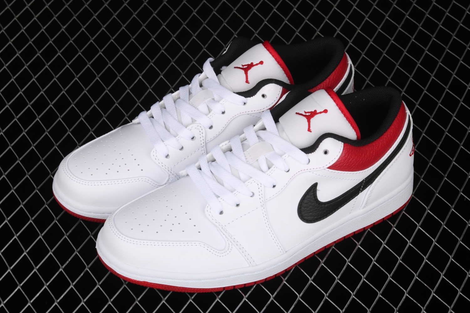 Jordan 1 Low White University Red Black 553558-118