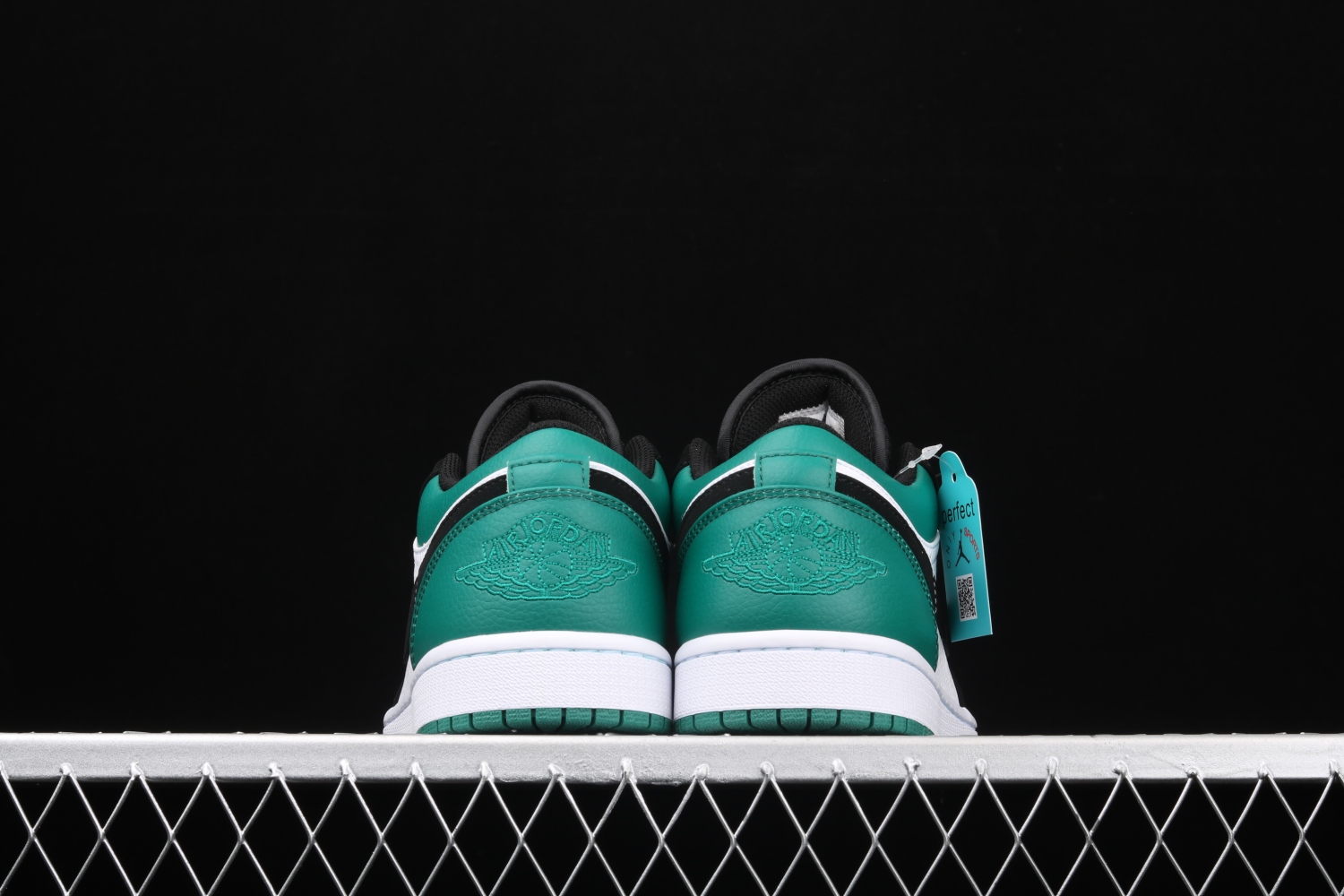 Jordan 1 Low White Black Mystic Green 553558-113
