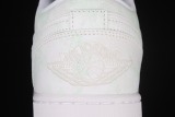 Jordan 1 Low Triple White Tumbled Leather 553558-130