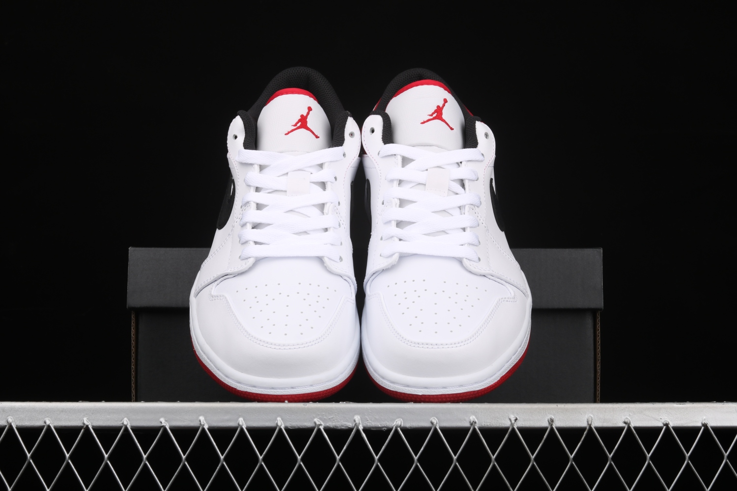 Jordan 1 Low White University Red Black 553558-118