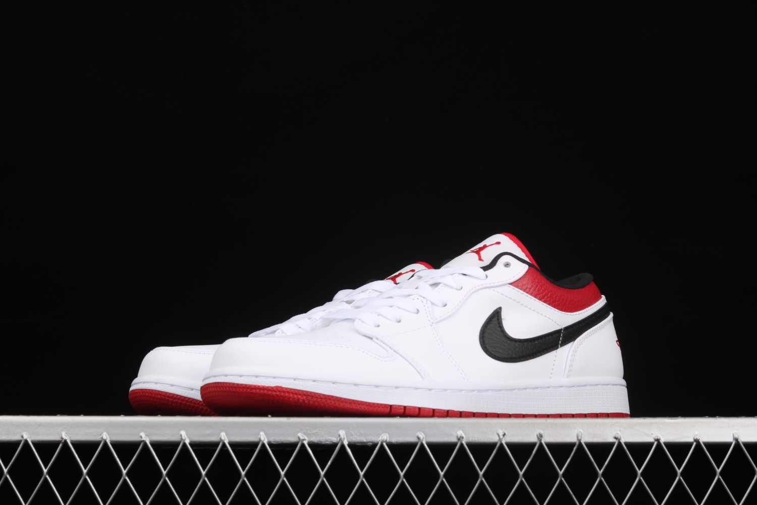 Jordan 1 Low White University Red Black 553558-118