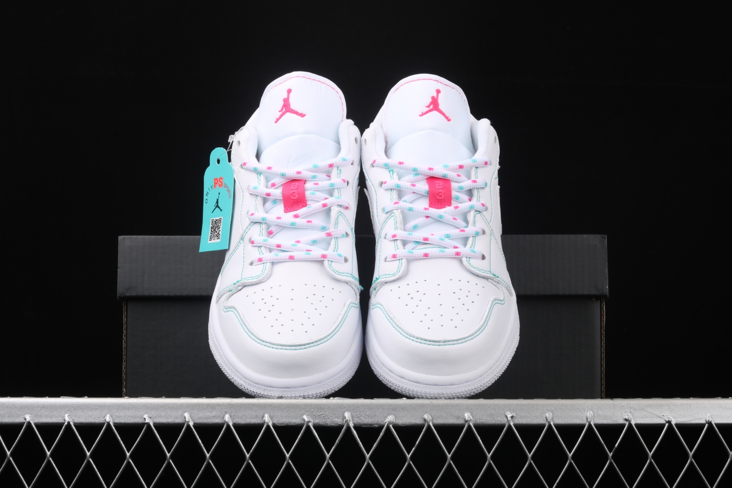 Jordan 1 Low White Green Pink (GS) 554723-101