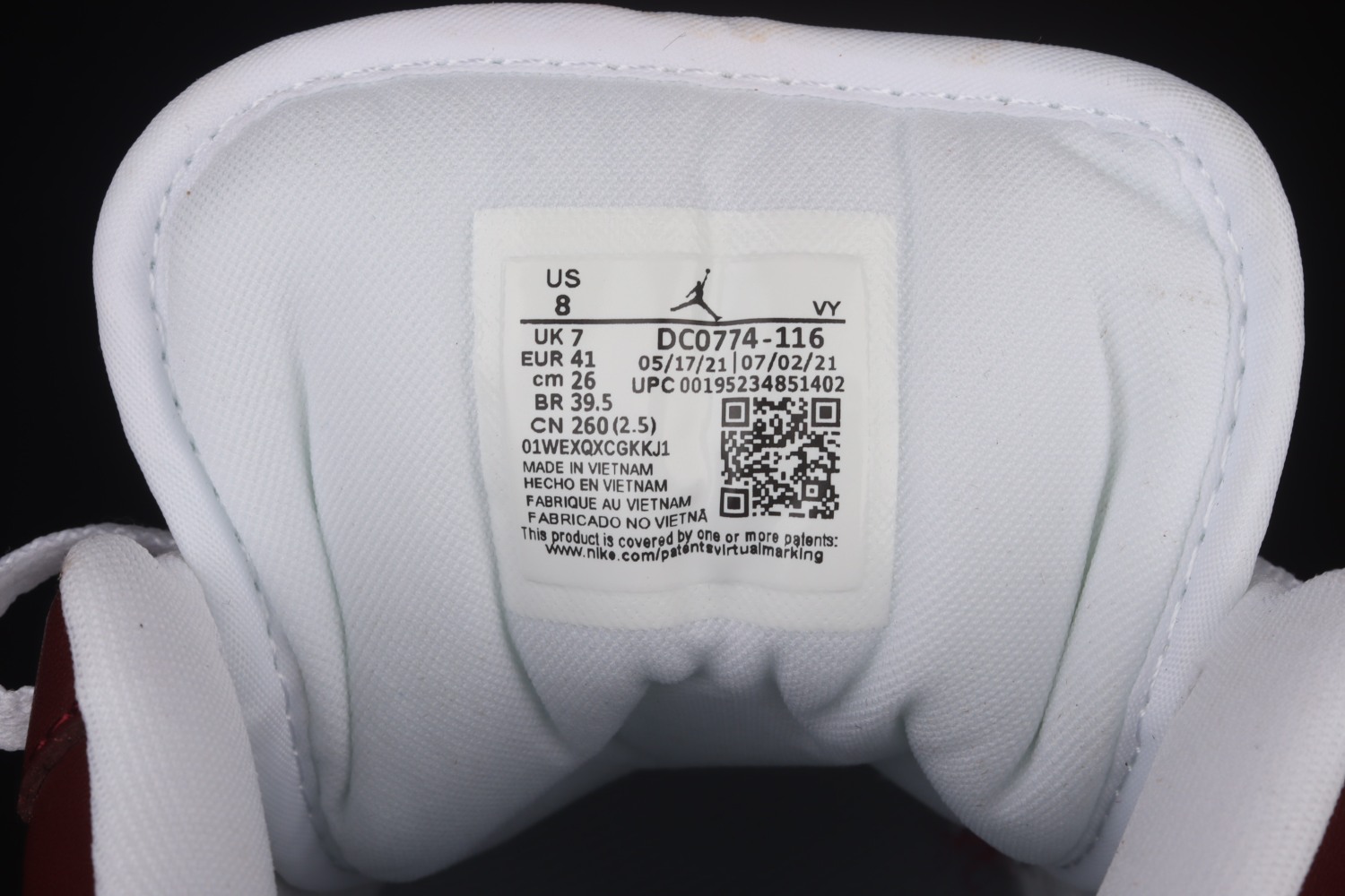 Jordan 1 Low Team Red (W) DC0774-116