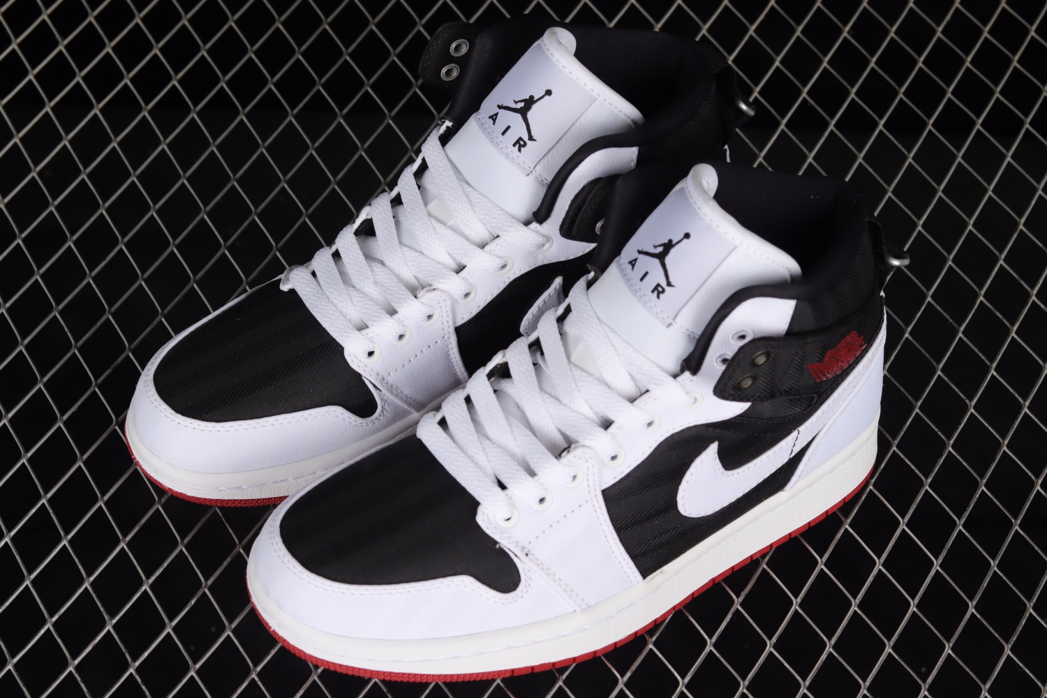 Jordan 1 Mid SE Utility Canvas White Black Gym Red (W) DD9338-016