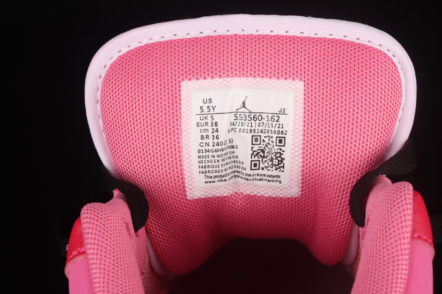 Jordan 1 Low Pink Red (GS) 553560-162