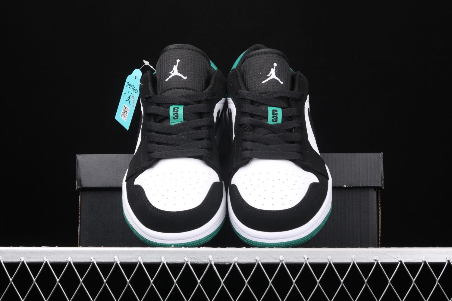 Jordan 1 Low White Black Mystic Green 553558-113