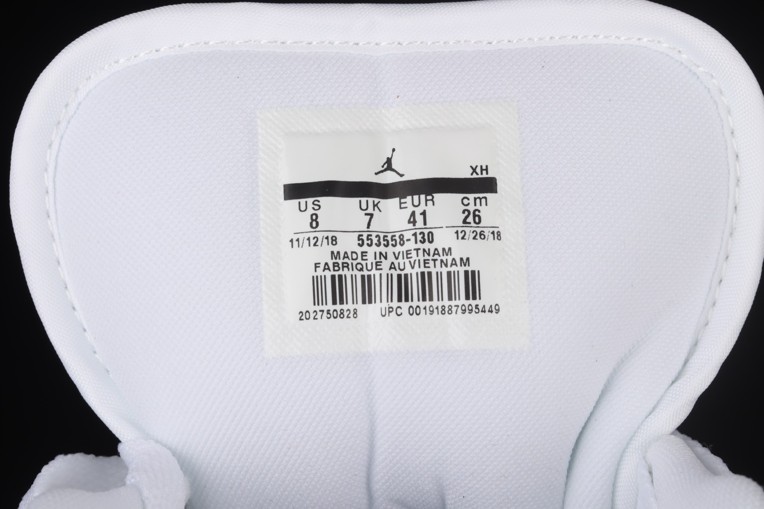Jordan 1 Low Triple White Tumbled Leather 553558-130