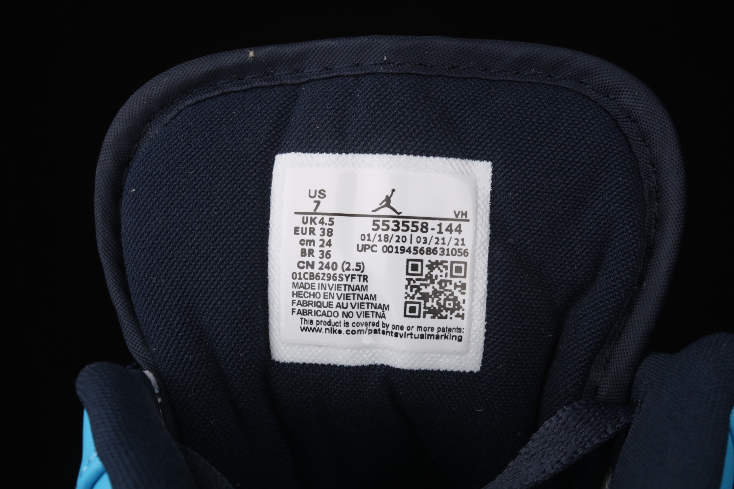Jordan 1 Low UNC (2021) 553558-144