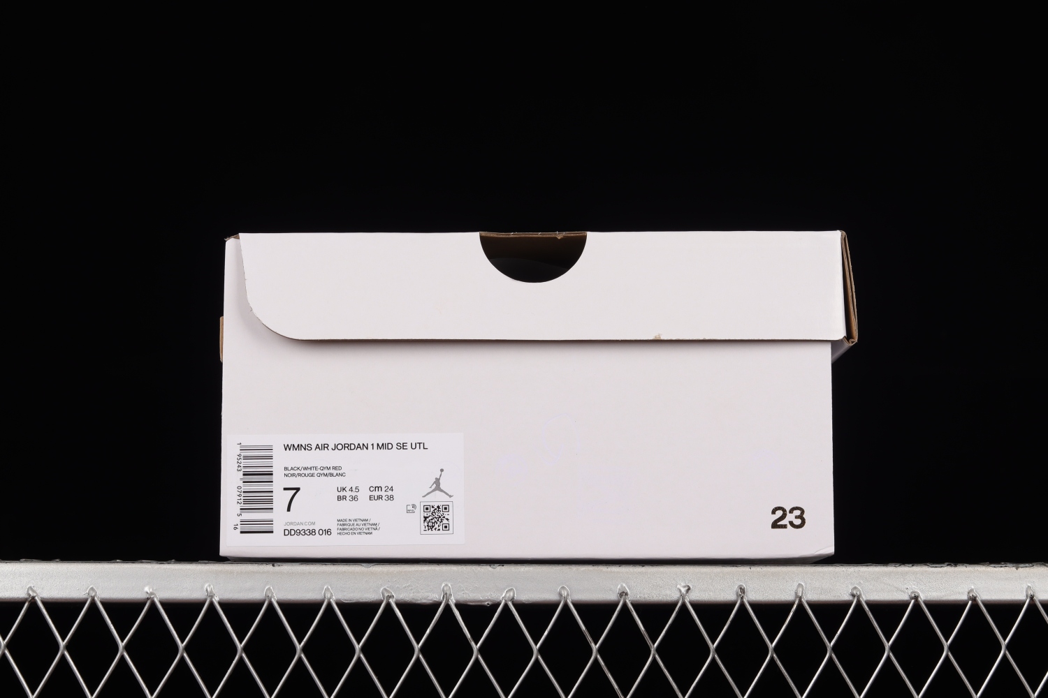 Jordan 1 Mid SE Utility Canvas White Black Gym Red (W) DD9338-016