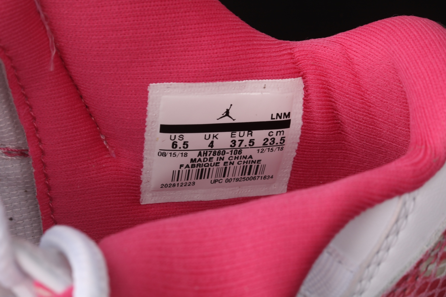 Jordan 11 Retro Low Pink Snakeskin (W) (2019) AH7860-106