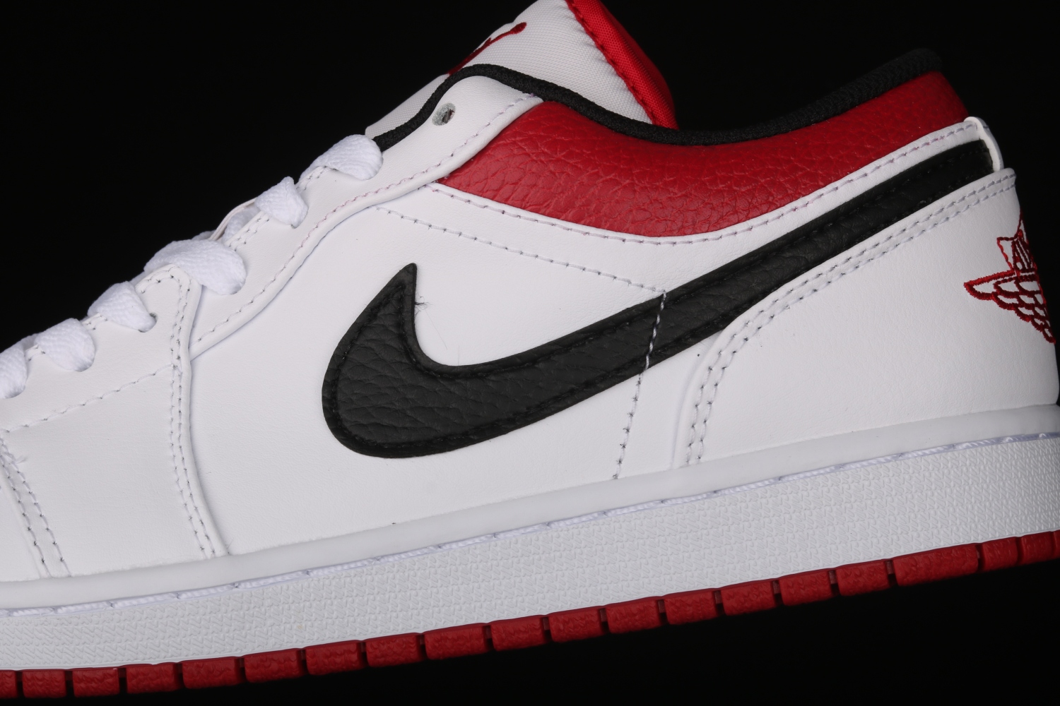 Jordan 1 Low White University Red Black 553558-118