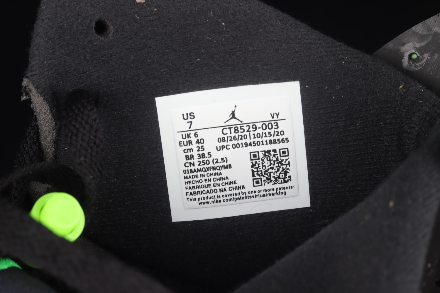 Jordan 6 Retro Electric Green CT8529-003