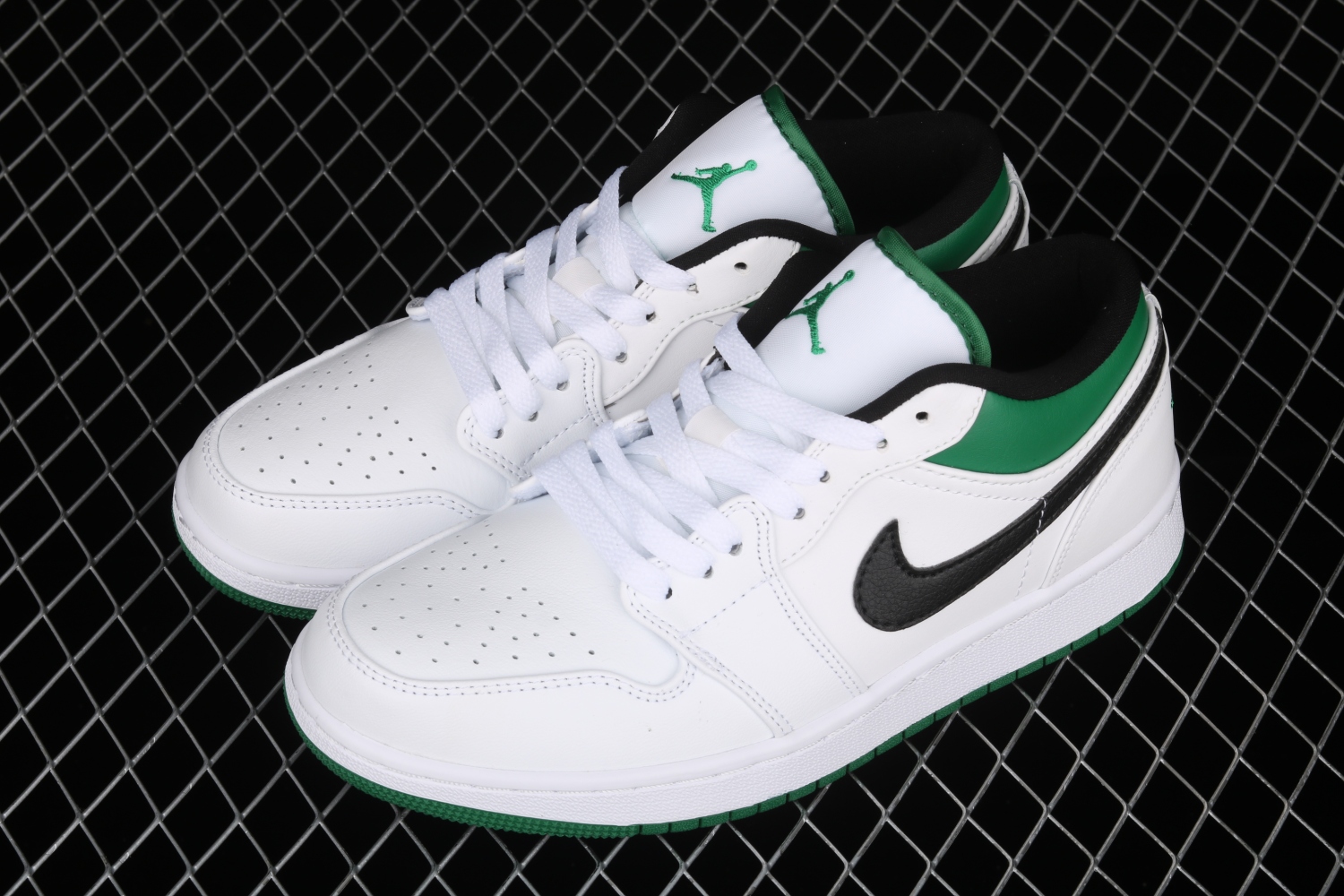 Jordan 1 Low White Lucky Green Black 553558-129