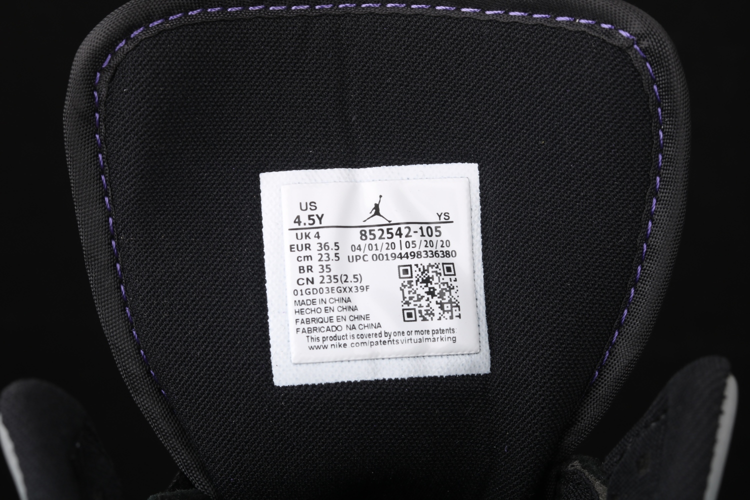 Jordan 1 Mid SE Purple 852542-105