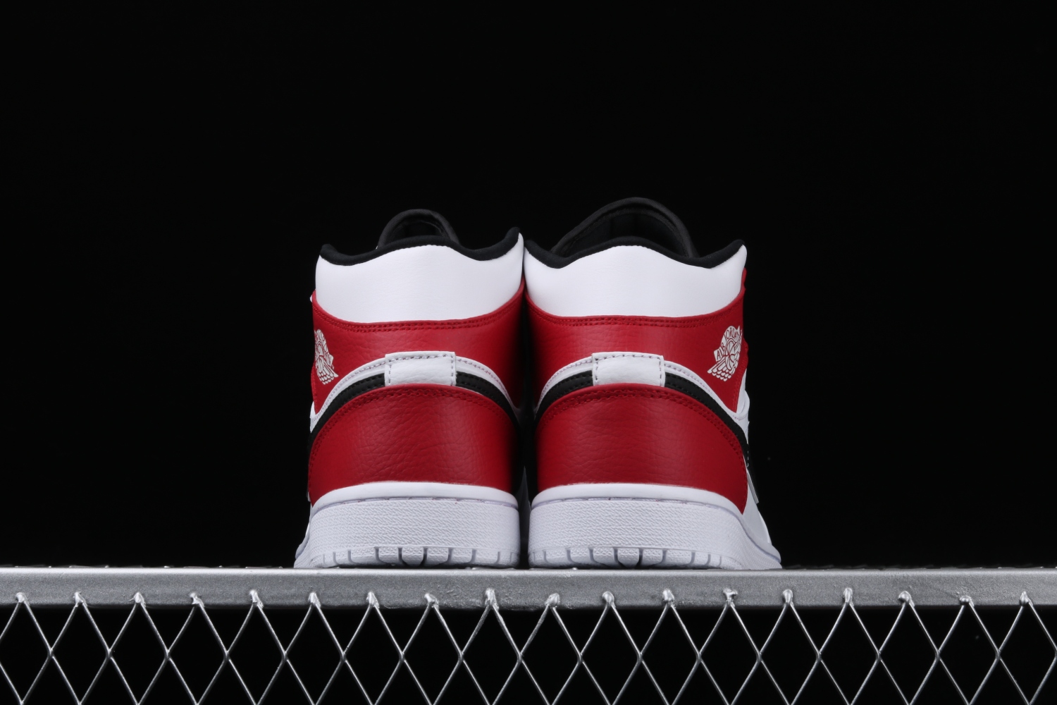 Jordan 1 Mid White Black Gym Red 554724-116