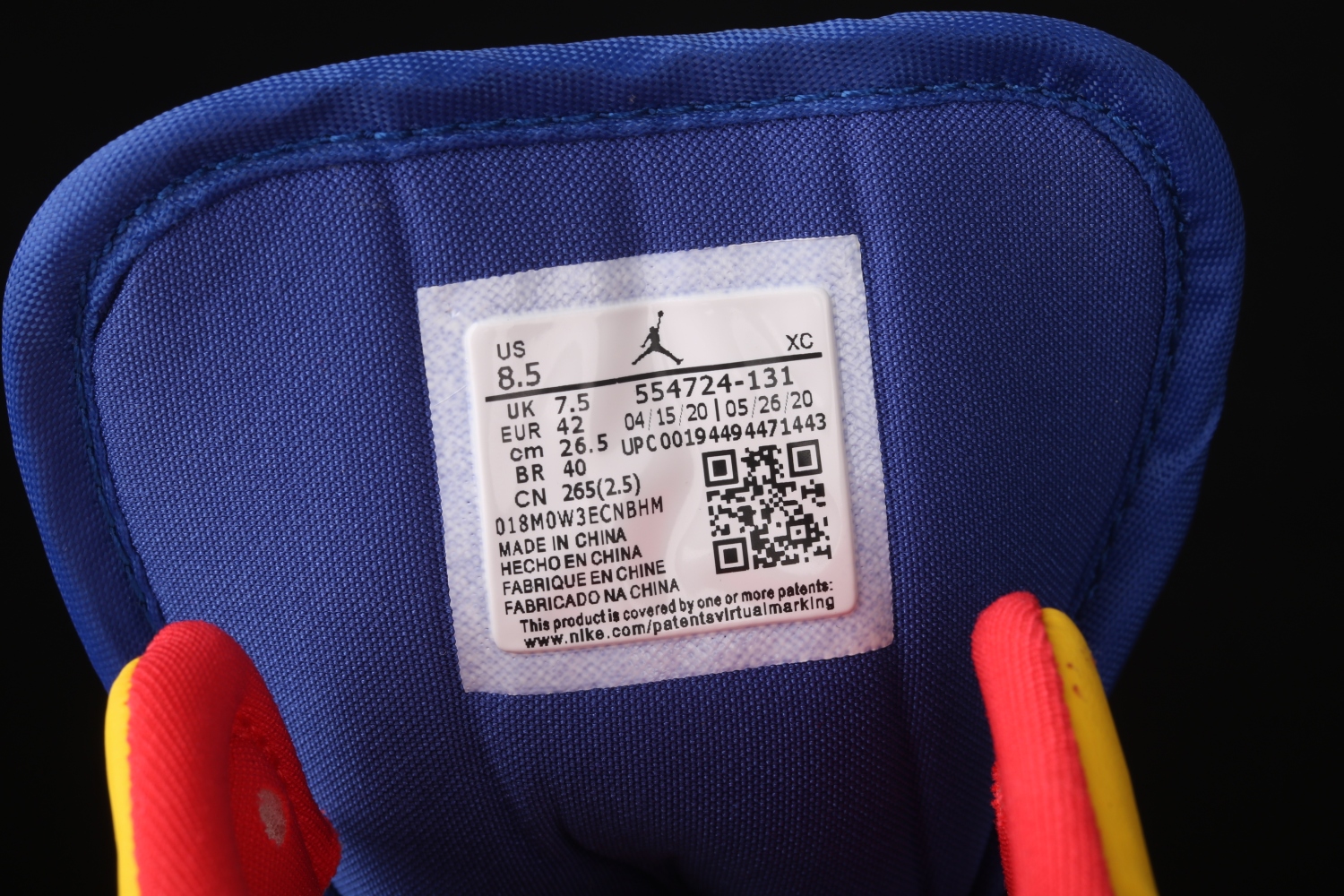 Jordan 1 Mid Royal Blue Laser Orange 554724-131