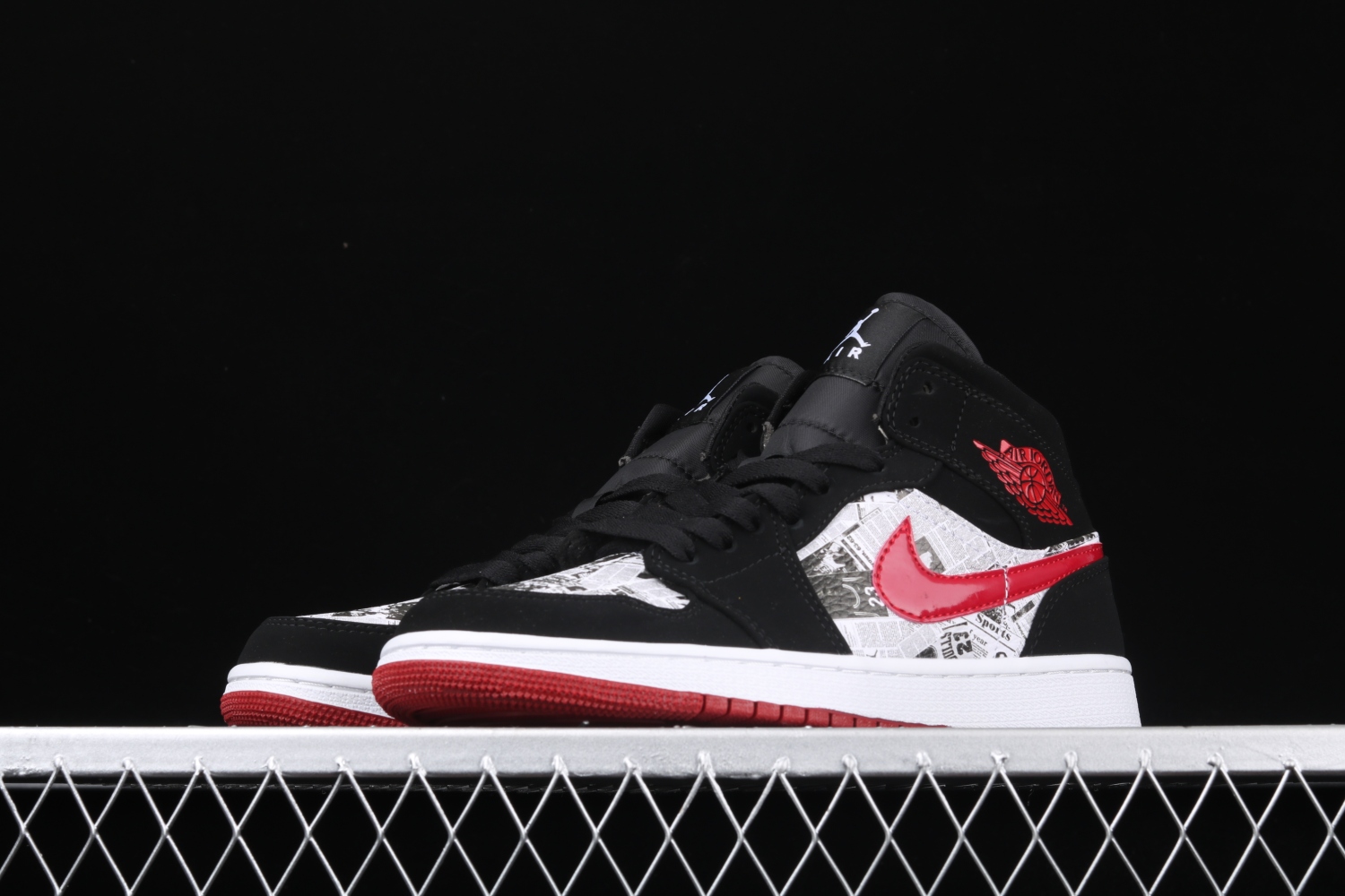 Jordan 1 Mid Newspaper Air Times 852542-061