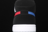 Jordan 1 Mid Multi-Color Swoosh Black (GS) 554725-065
