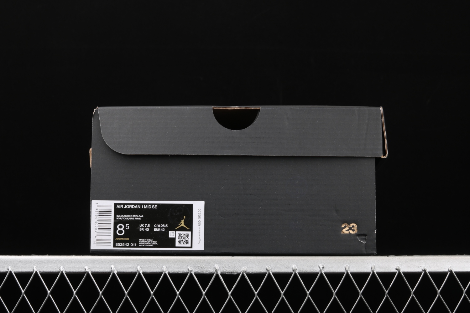 Jordan 1 Mid Satin Grey Toe  852542-011