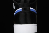 Jordan 1 Mid Black Racer Blue White (GS) 554725-084