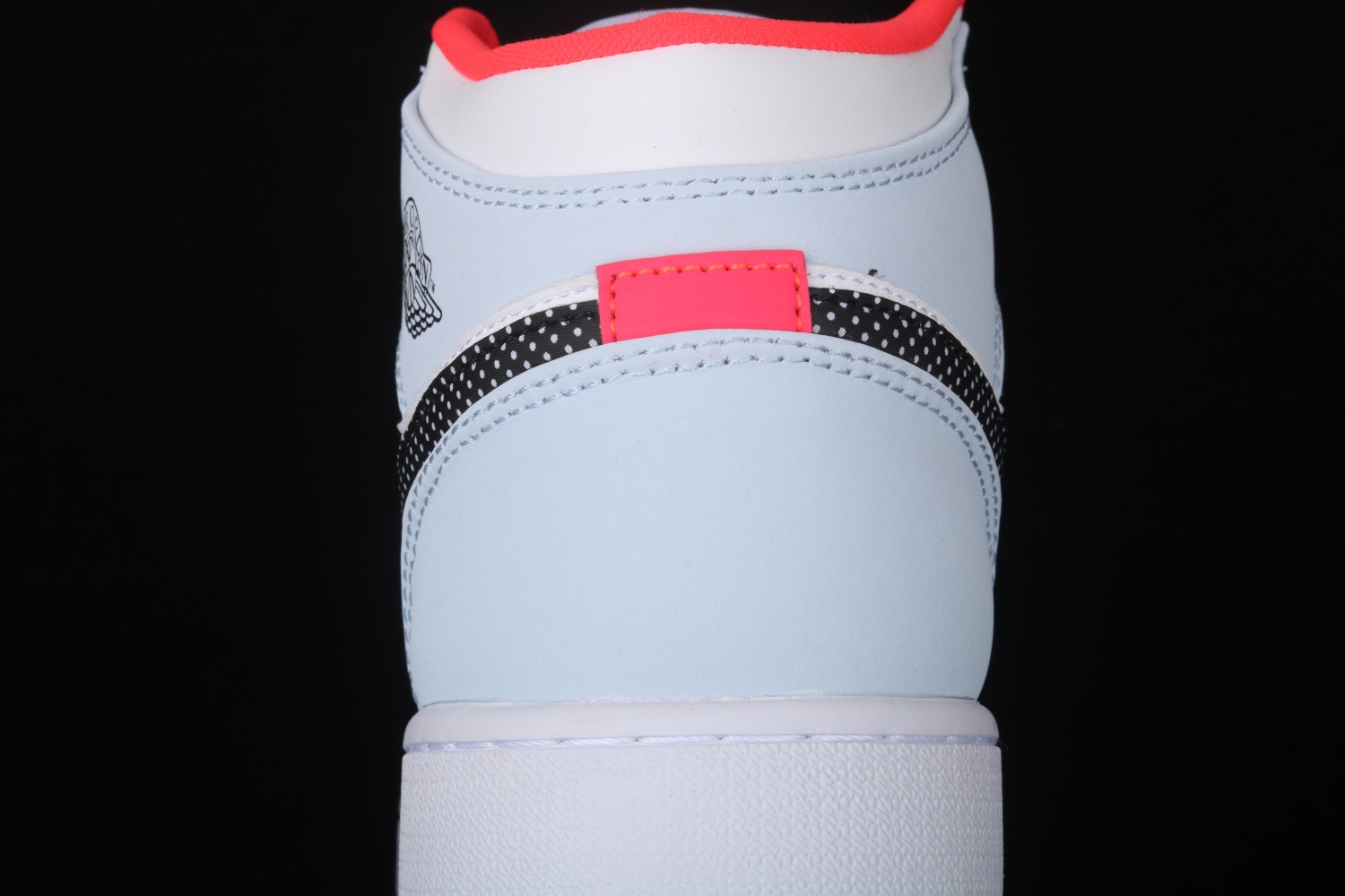 Jordan 1 Mid Half Blue Polka Dot Swoosh (GS) 555112-400