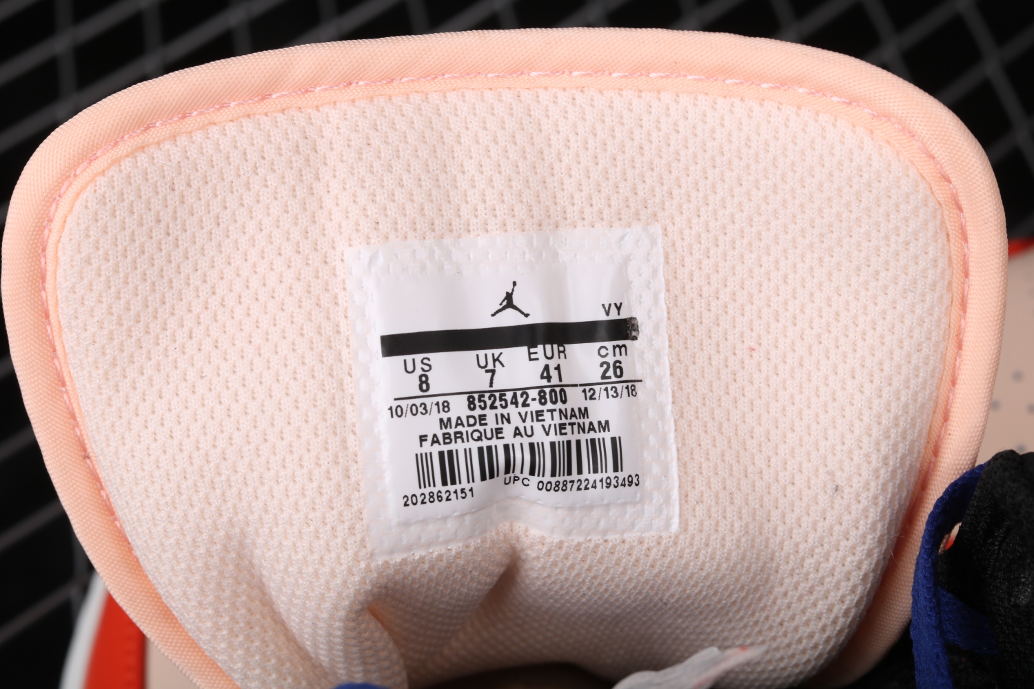Jordan 1 Mid Team Orange Black 852542-800