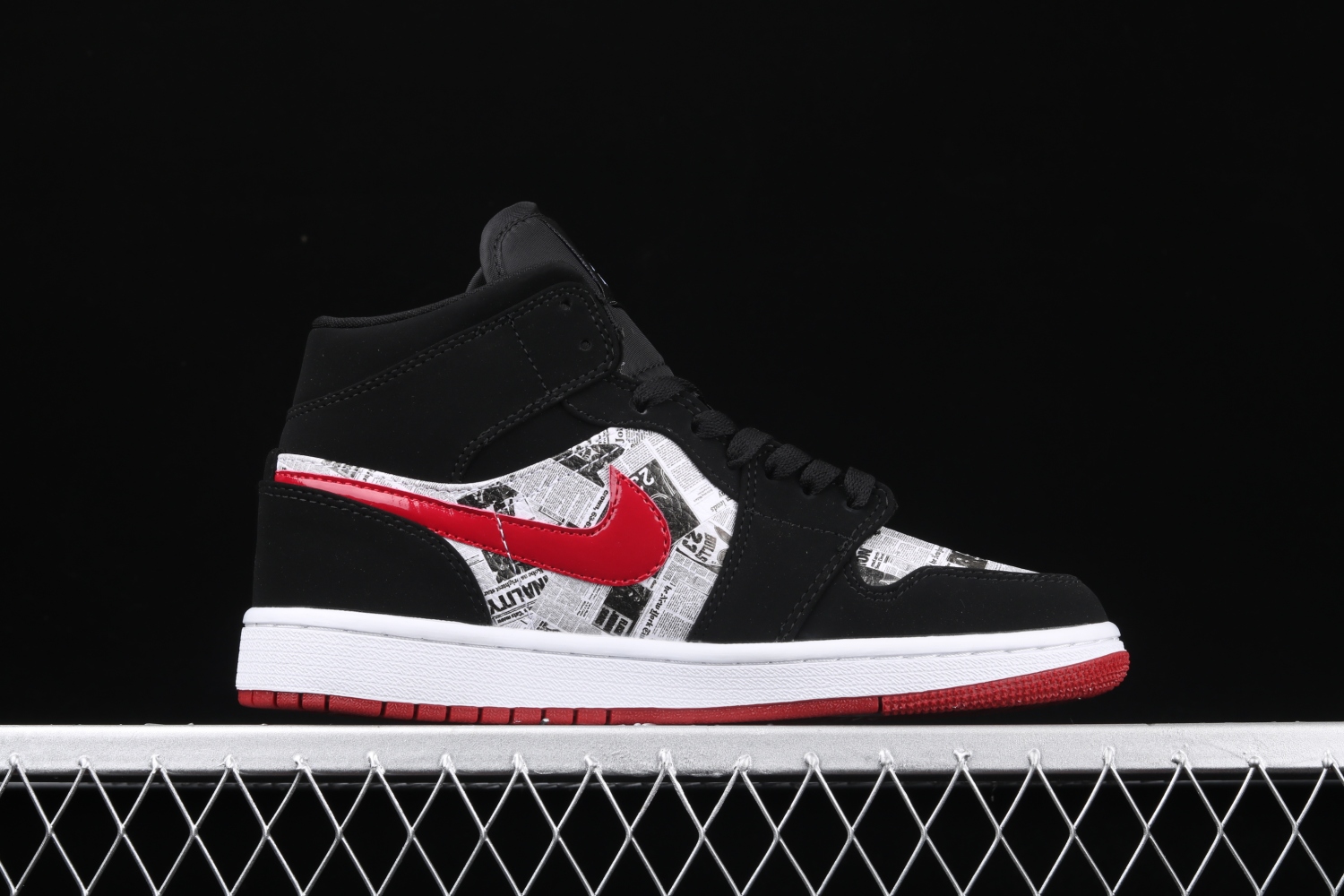 Jordan 1 Mid Newspaper Air Times 852542-061