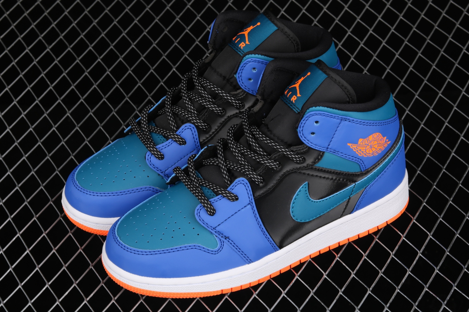 Jordan 1 Mid Racer Blue Green Abyss (GS) 554725-440